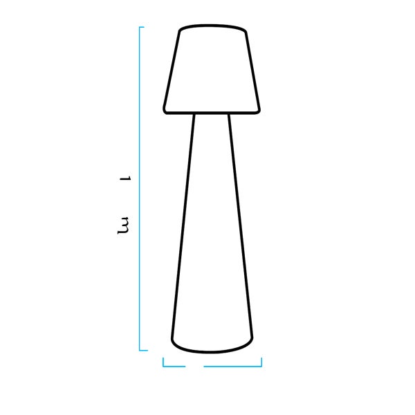 Lampadaire LED Rechargeable LUXGREEN Lumina 120 Ø30x120cm – 16 Couleurs RGB IP65 – Jardin Terrasse | Lumina 120 LUXGREEN - 4