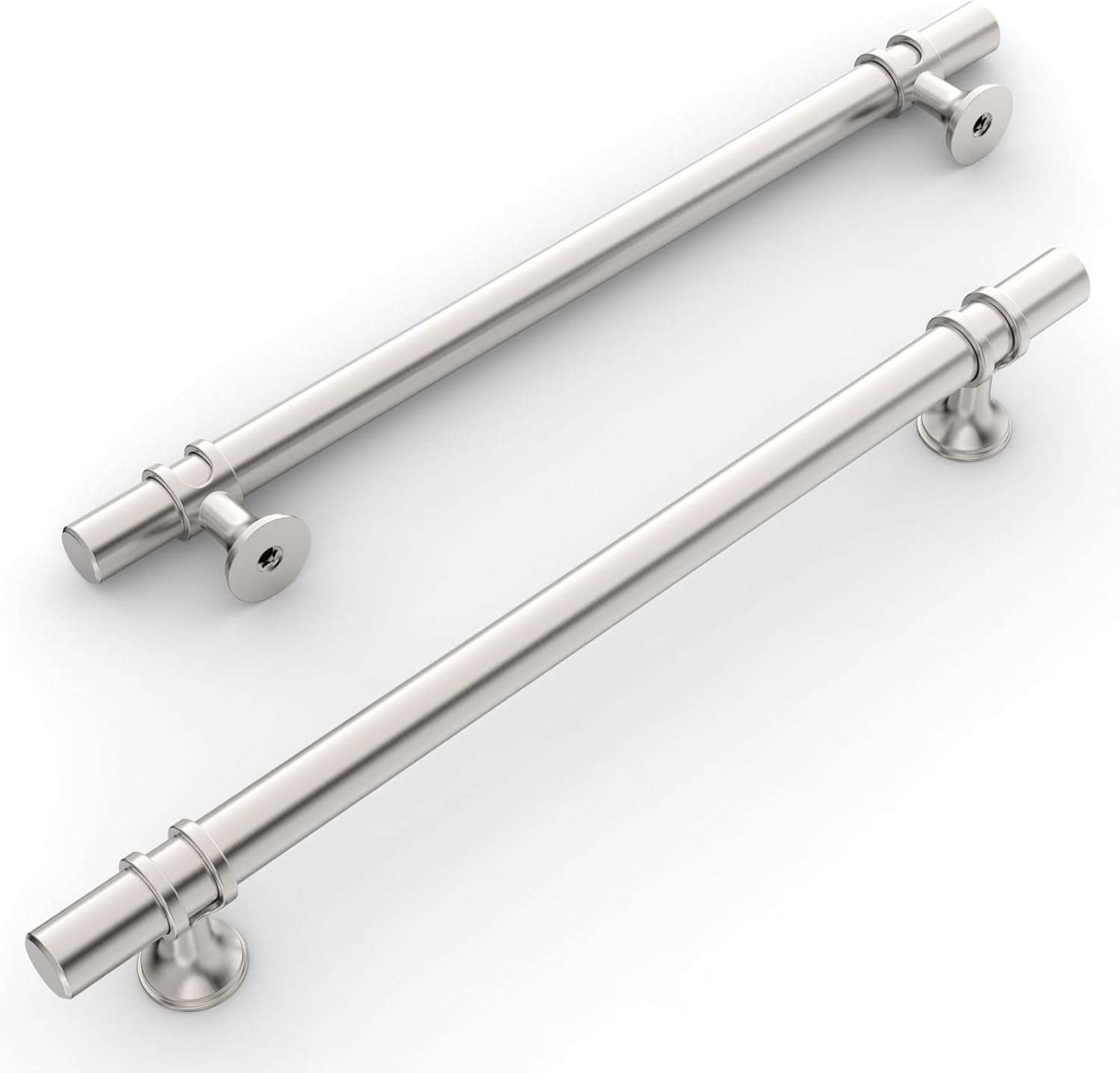 10 sztuk uchwytów do szafek kuchennych ze szczotkowanego niklu, 192 mm, stop aluminium, uchwyty meblowe ze śrubami, do szuflad, szafek i kredensów - 2