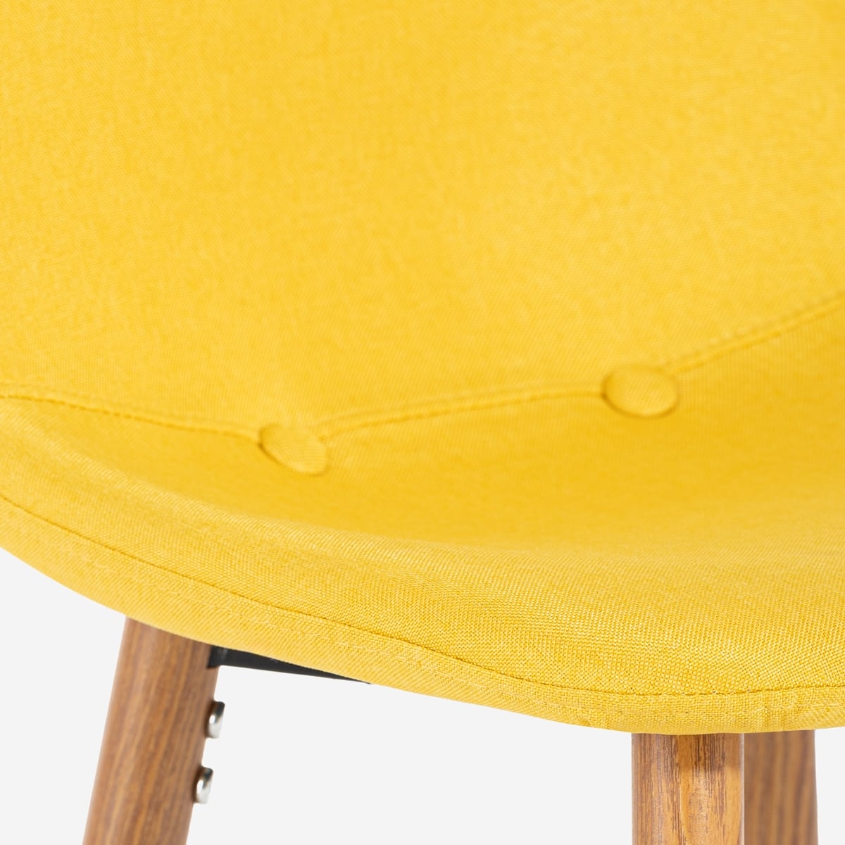 Taburete alto de bar cocina estilo nórdico en tela con respaldo Shona - 4