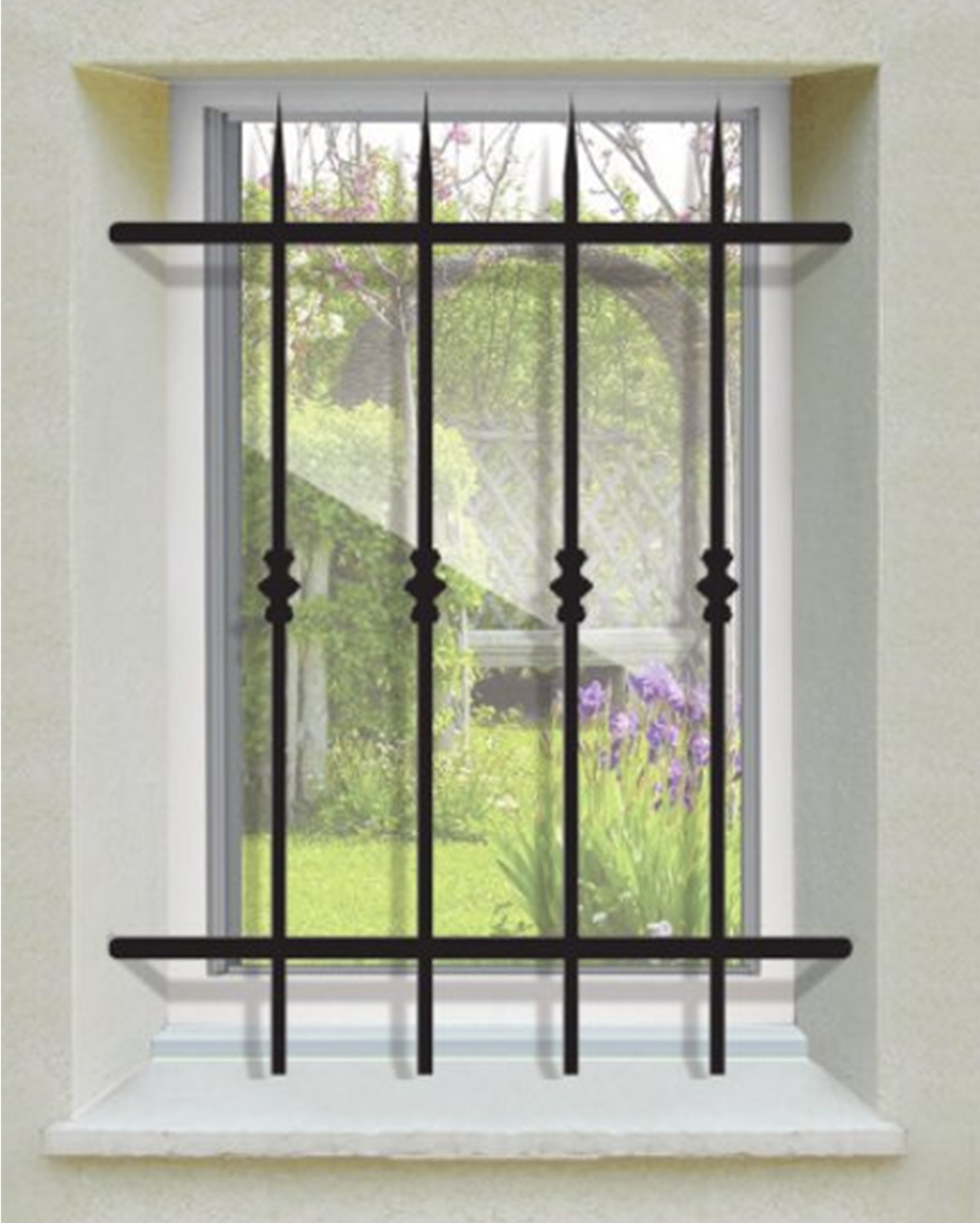 Grata di sicurezza Manoir per finestra H = 115 cm x L = 60 cm (dimensione del telaio) - 3