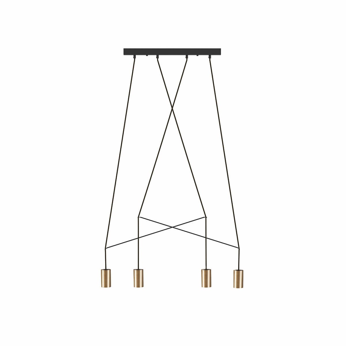 Lampa wisząca Imbria czarna-mosiądz 4xGU10x10W wym: 130 x 90 x 5,5 cm metal Nowodvorski Lighting