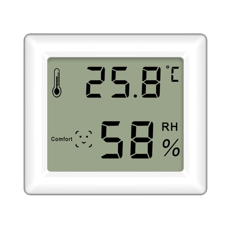 Thermomètre Mini 4.5cm Noir Thermomètre Hygrometre Digital,Écran LCD