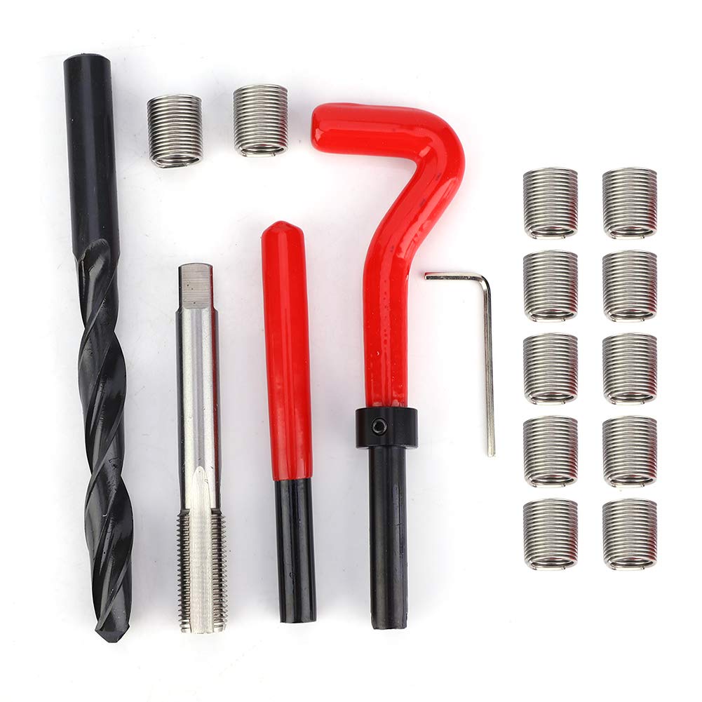 Kit Réparation Filetage 15 Pièces M14 X 1,5 – Manchons Acier Inox, Clé Torsadée – Pour Réparer Trous Filetés Endommagés Sur Pièces Auto Ou Appareillage - 9
