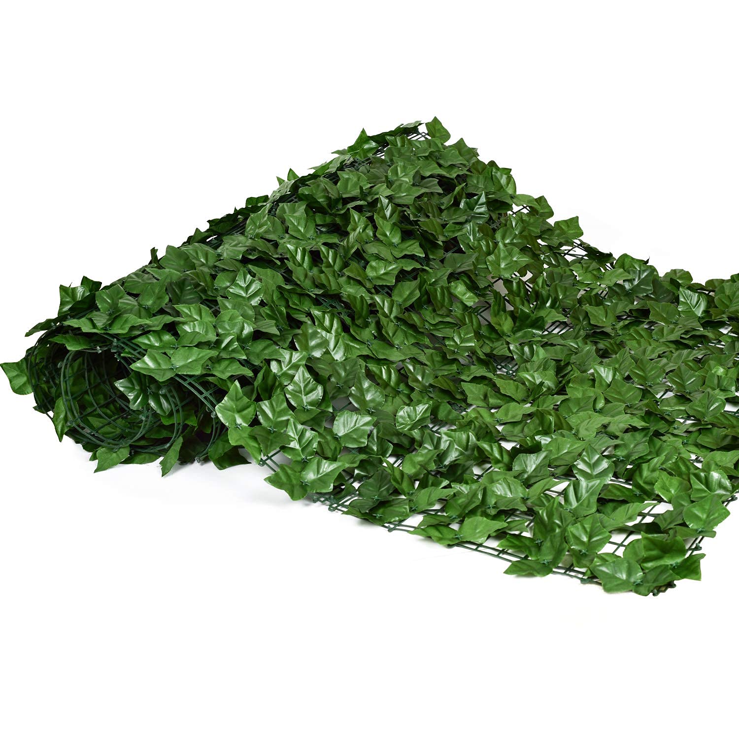 Grande décoration de clôture de confidentialité en lierre artificiel 1 x 3m, haie artificielle, décoration de jardin extérieur, vert - 7