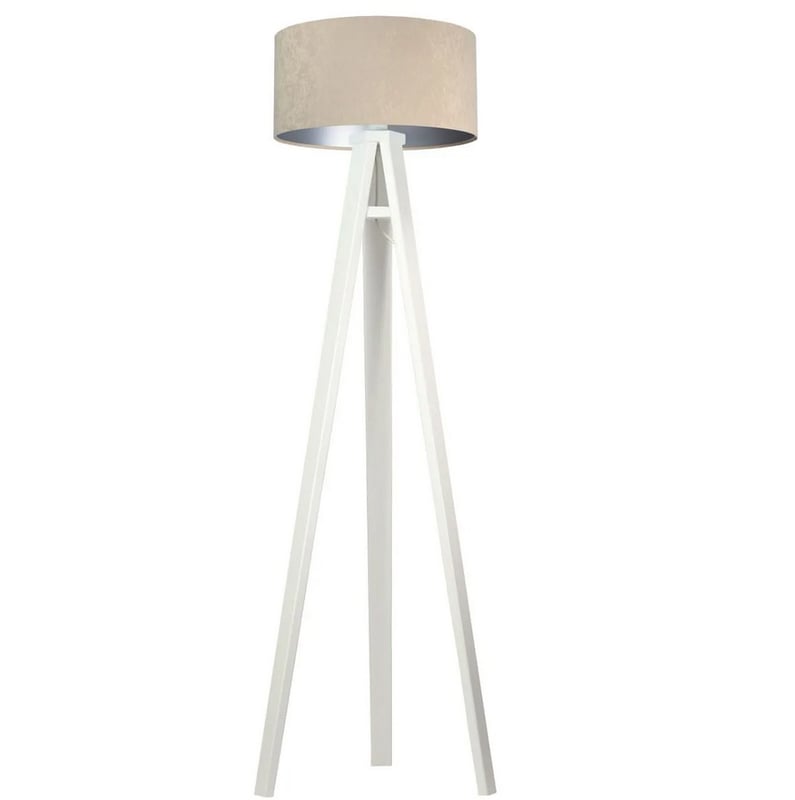 Lampa stojąca HOME 40 beżowa/srebrna/biała