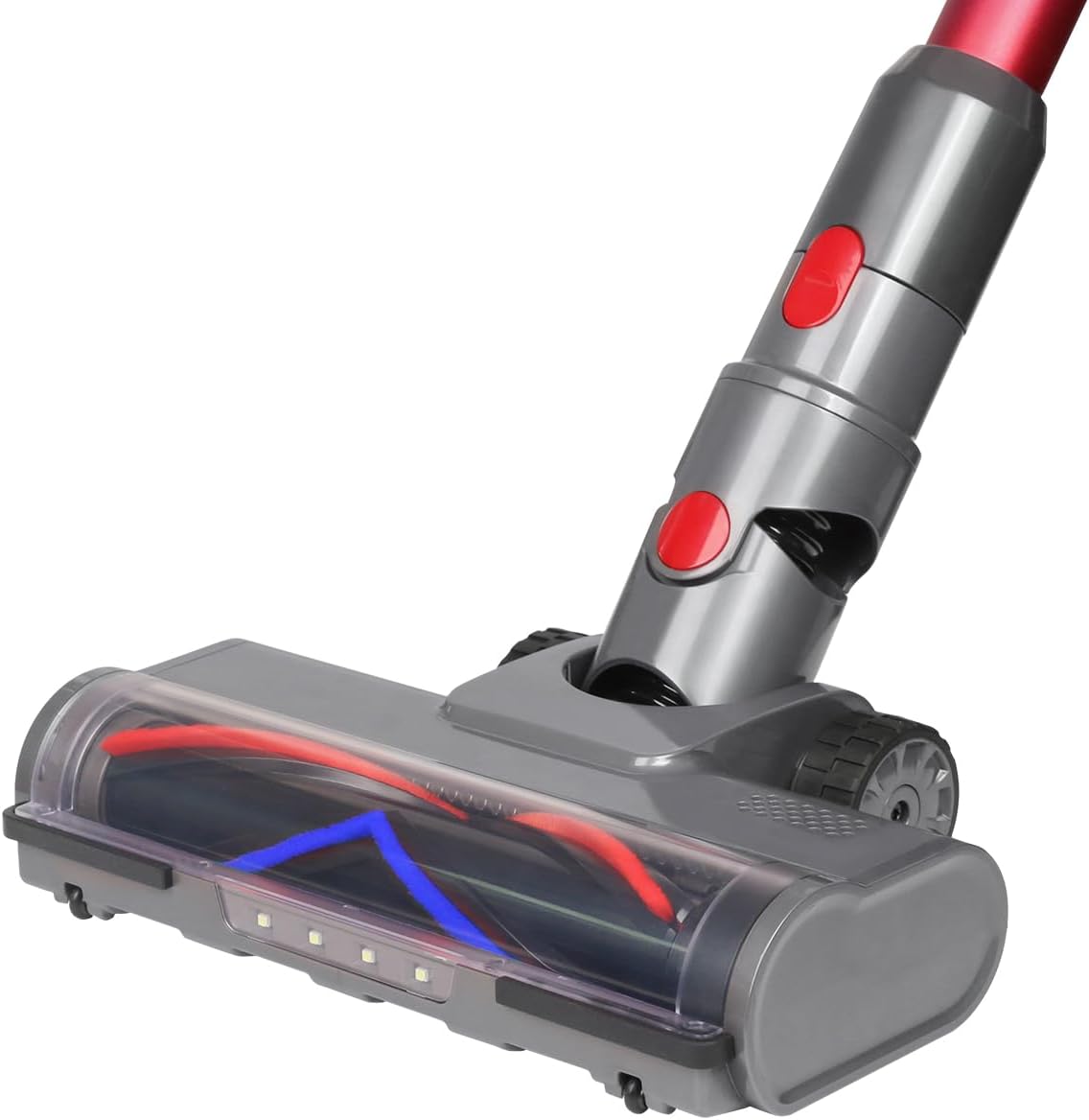 Szczotka kompatybilna z odkurzaczem Dyson V7 V8 V10 V11 V15, głowica czyszcząca i 4 lampki LED