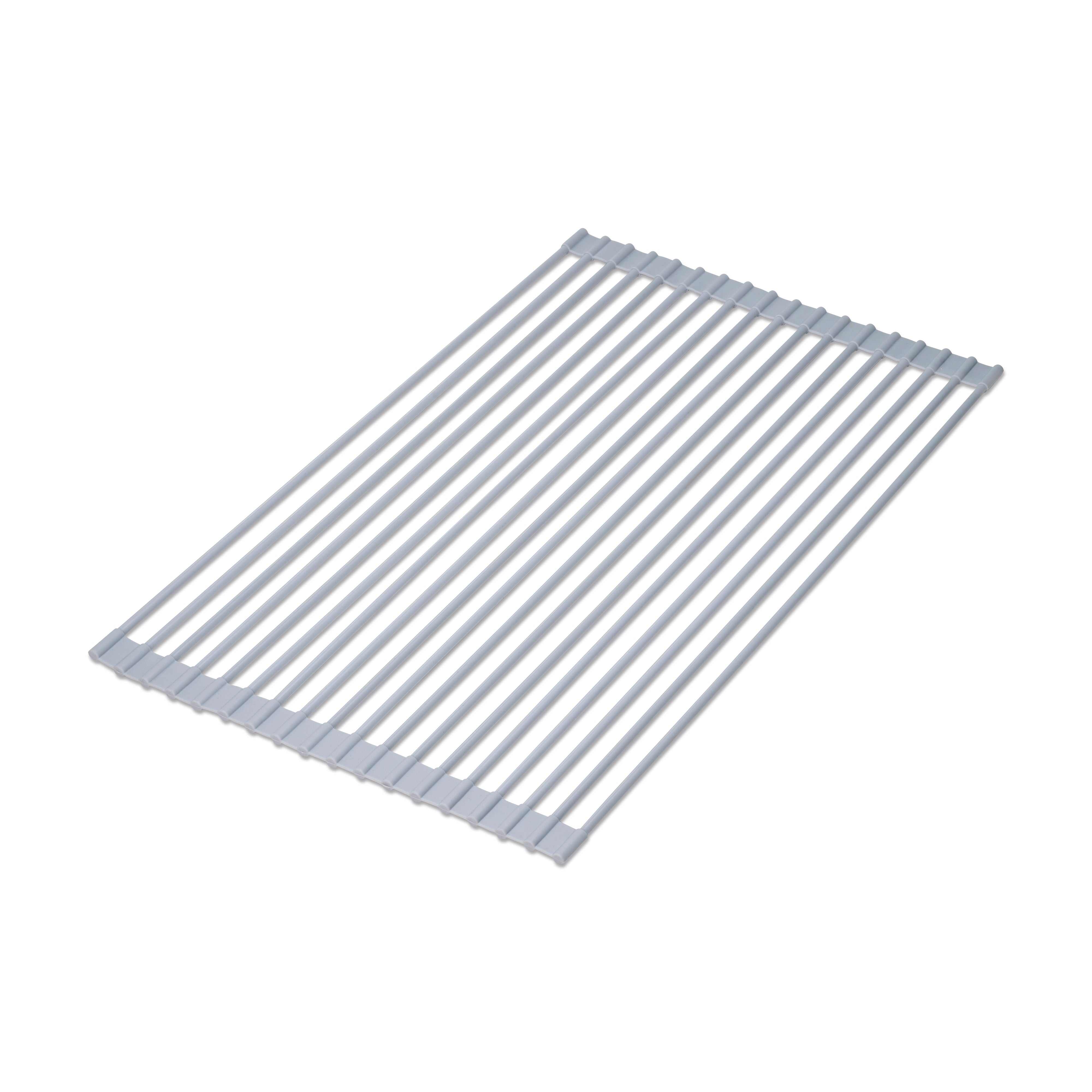 Emuca Ociekacz do naczyń, silikonowy i zwijany, Stal i Plastik, Szary