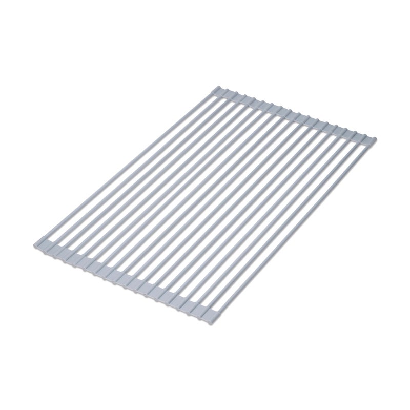 Emuca Ociekacz do naczyń, silikonowy i zwijany, Stal i Plastik, Szary