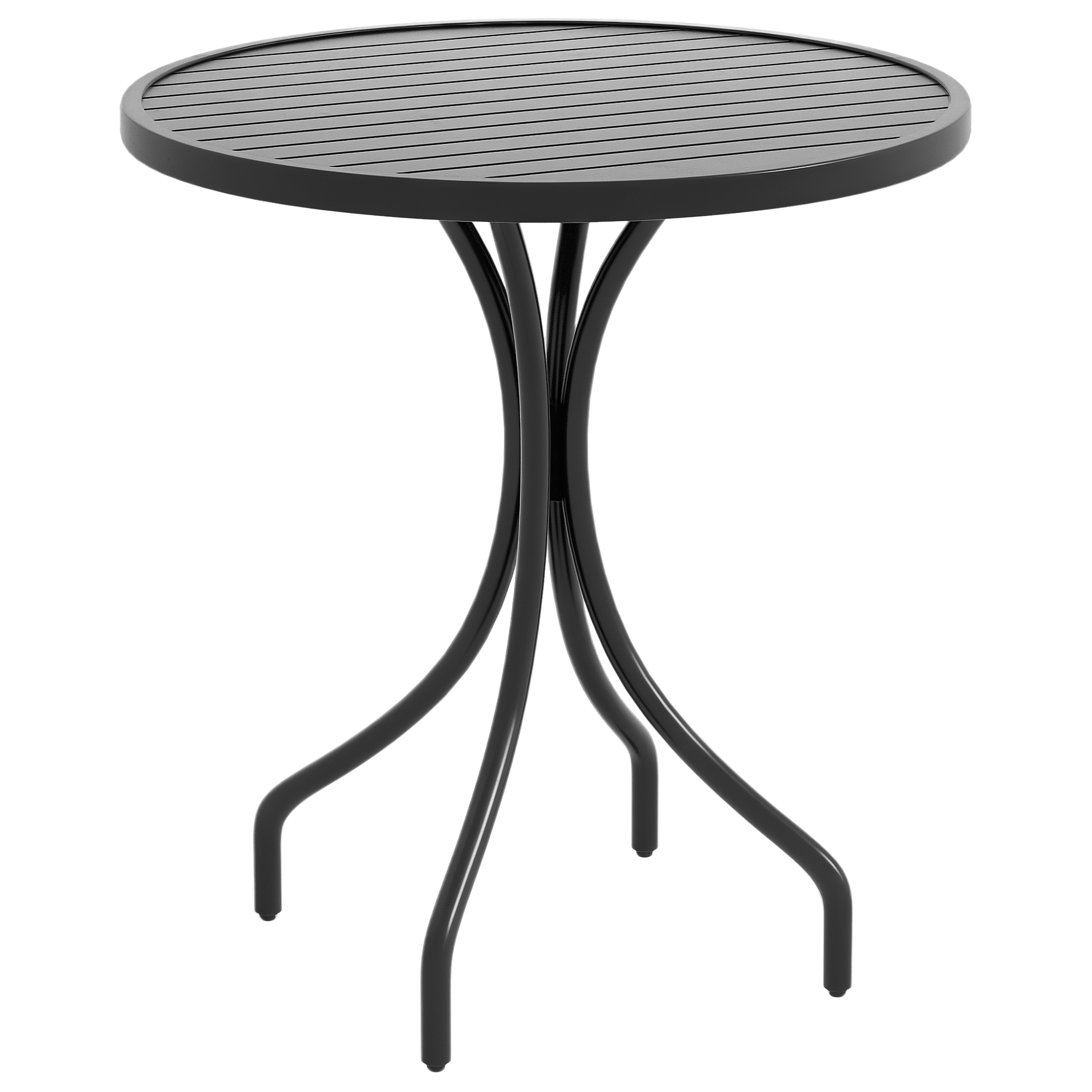Table de jardin ronde Ø66 cm, table d'extérieur en acier galvanisé avec ...