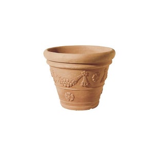 Vaso Grande In Plastica Effetto Terracotta Con Sottovaso Ø50x37 Cm - VECA