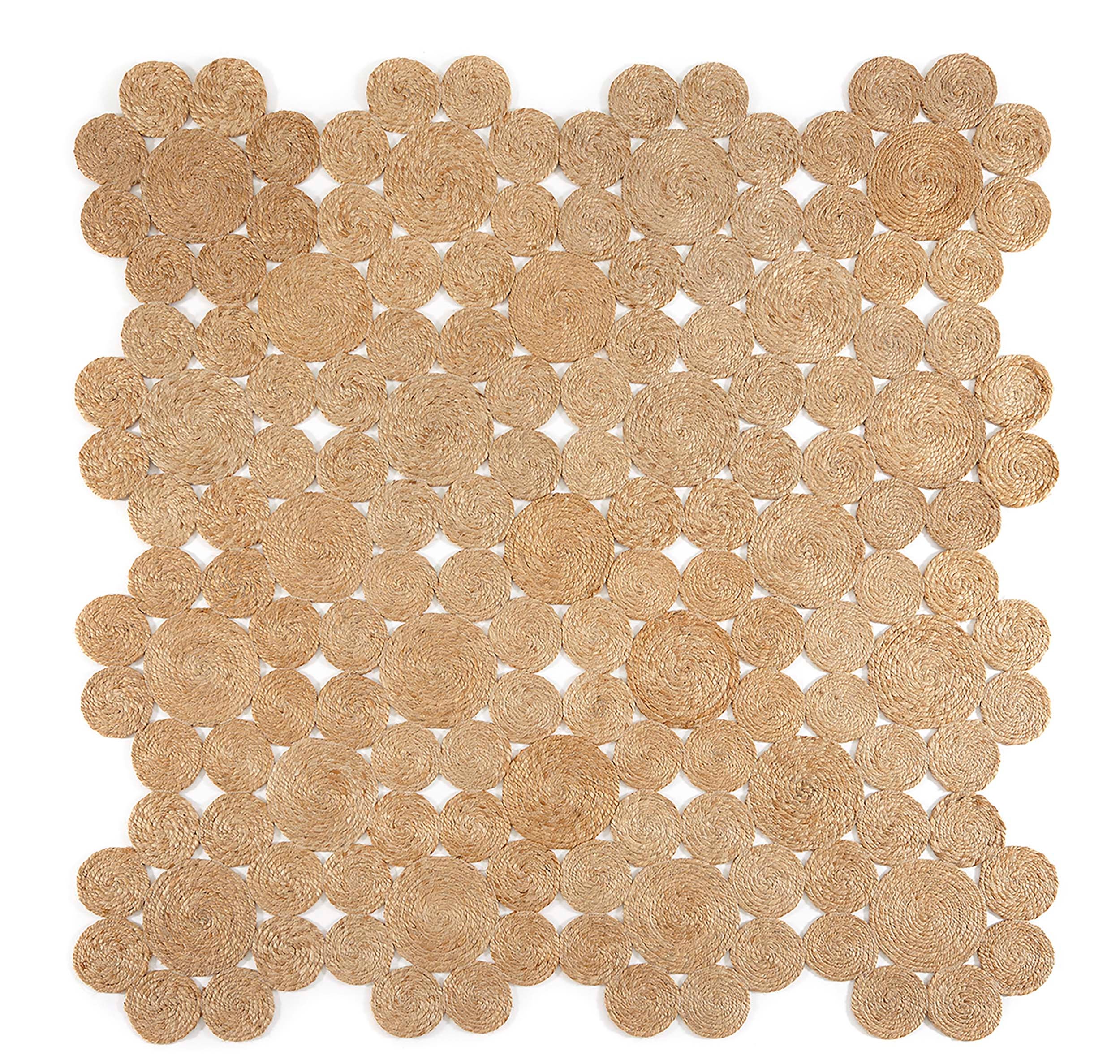 Dywan jutowy kwadratowy 200x200 cm – naturalny, ręcznie wykonany i ekologiczny