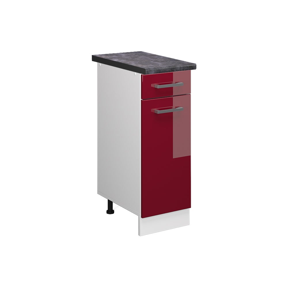 Vicco Szafka dolna do kuchni R-Line, Czerwony połysk, 30 cm , BP Antracyt