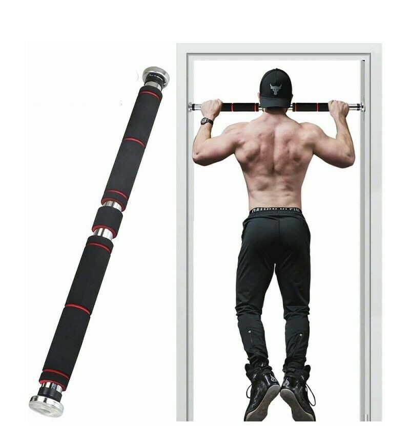 Barra de dominadas ajustable para puertas gimnasio en casa