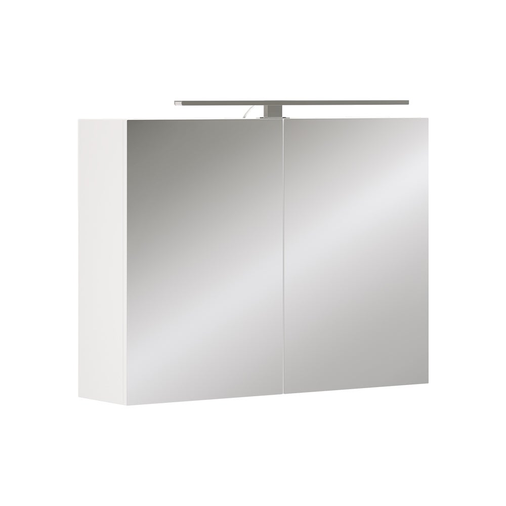 Vicco Szafka łazienkowa z lustrem Lavio, Biały, 80 x 60 cm z oświetleniem LED