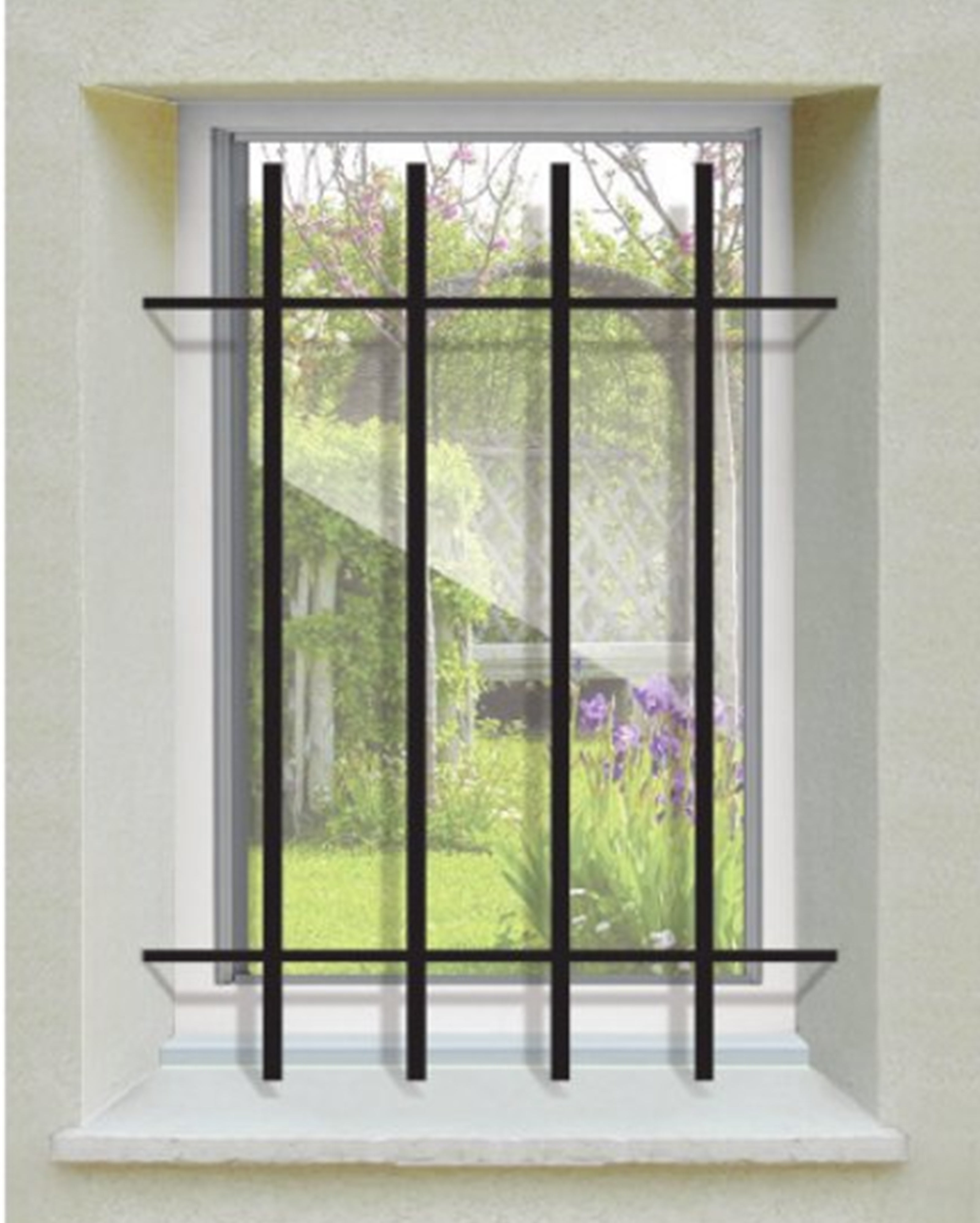 Grata di sicurezza Retro per finestra H = 75 cm x L = 140 cm (dimensione del telaio) - 3