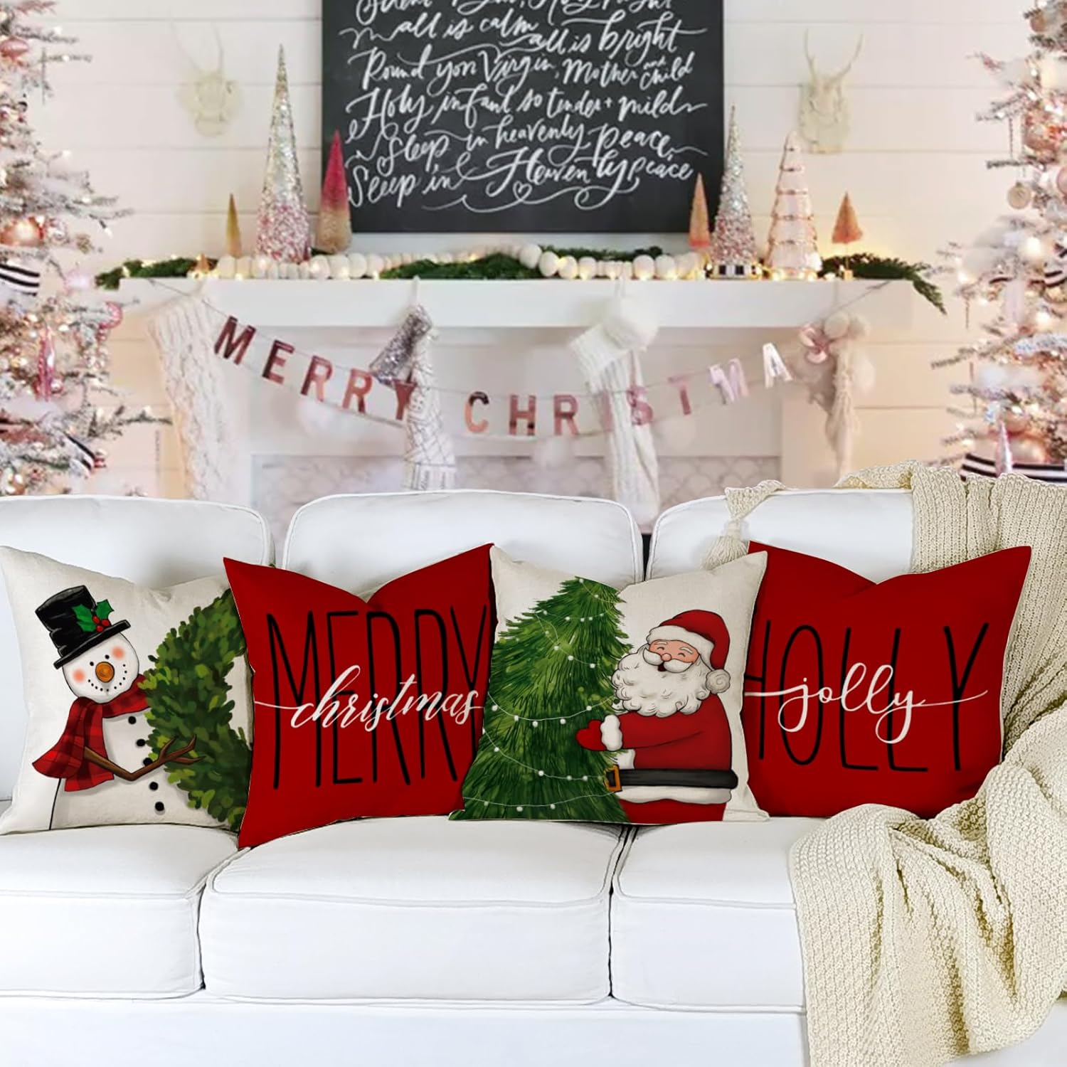 Housse Coussin Noël Rouge | Le Monde De Noël
