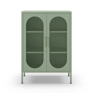 Buffet Métal Terracotta - 75x35x100cm 2 Portes