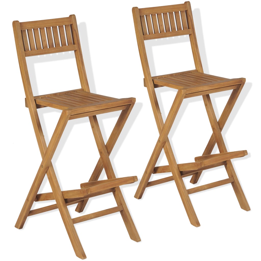 Lot De 2 Tabourets Pliants Bambou & Jute Naturel - Brun Rustique, Empilables, Intérieur Extérieur