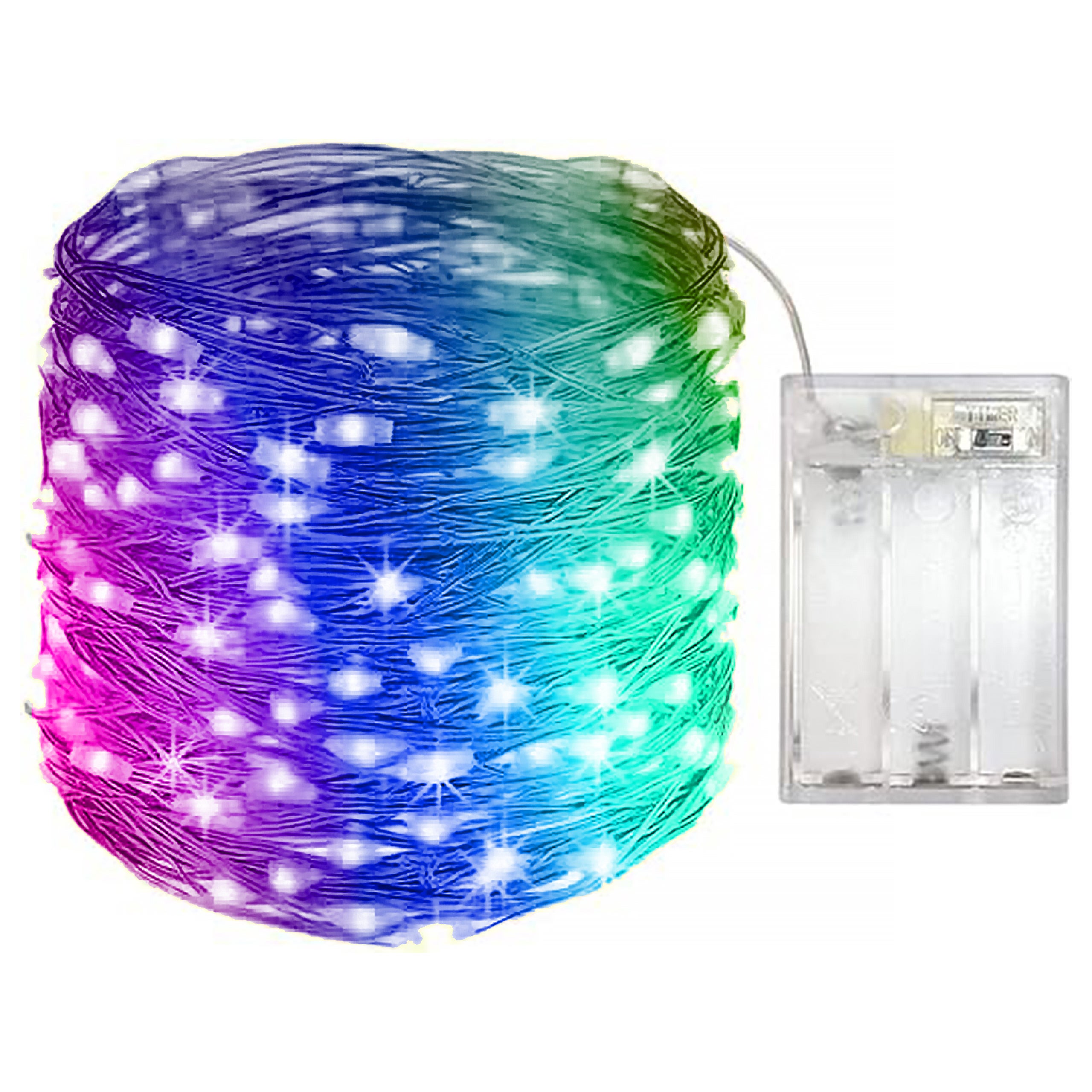 Łańcuch LED świąteczny RGB 5m 50 diod na baterie sznur świecący lampki do pokoju dekoracyjne MasterLED