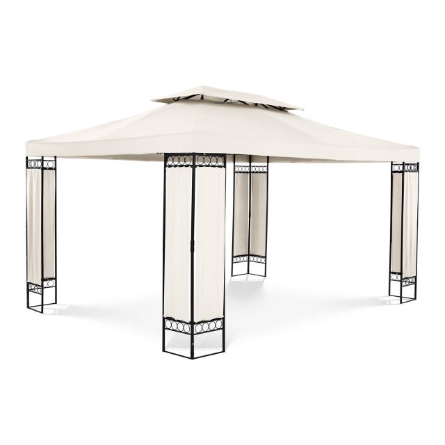 Pergola padiglione barnum pergolato tenda riparo giardino gazebo terrazza beige 3 x 4 m 160 g/m² 14_00027 14_0002763