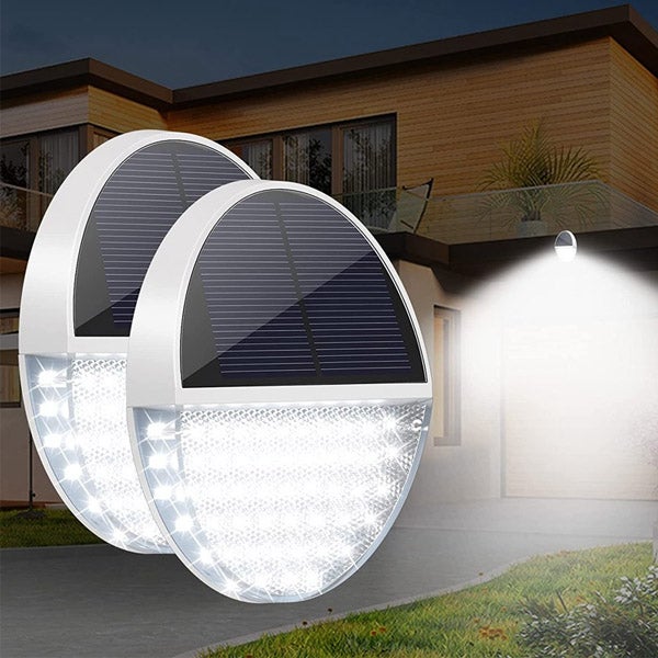 Inteligentny zestaw oświetlenia słonecznego na zewnątrz diod LED białe światło odporny na deszcz do schodów balkonów tarasów szt