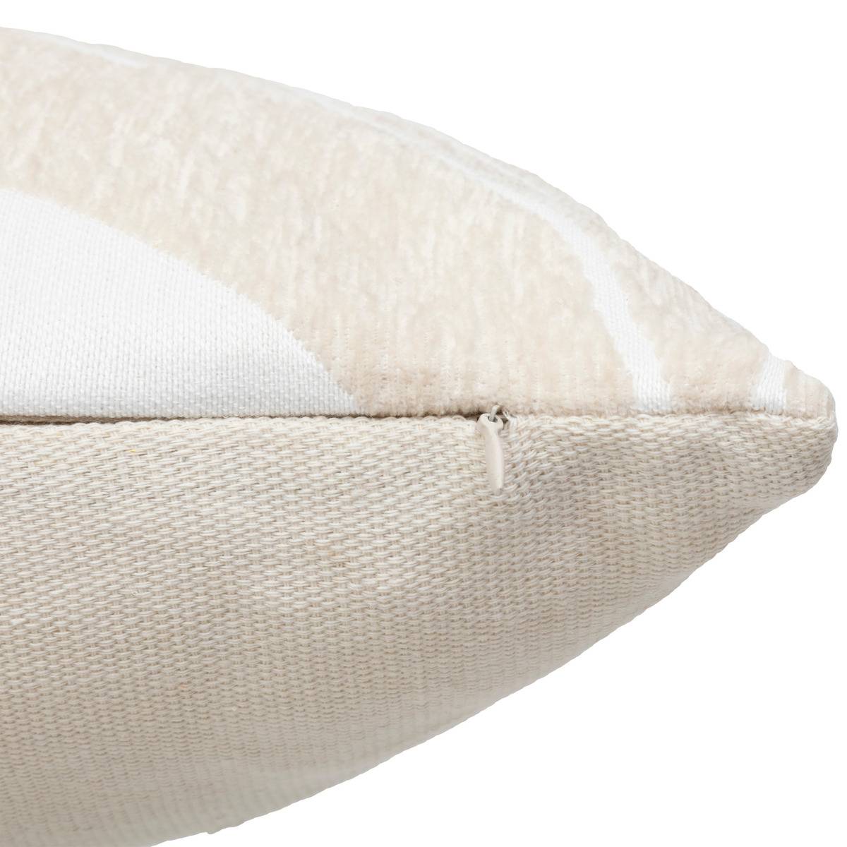 Coussin jacquard Madini beige lin 30x50cm - Atmosphera Créateur d'intérieur - 3