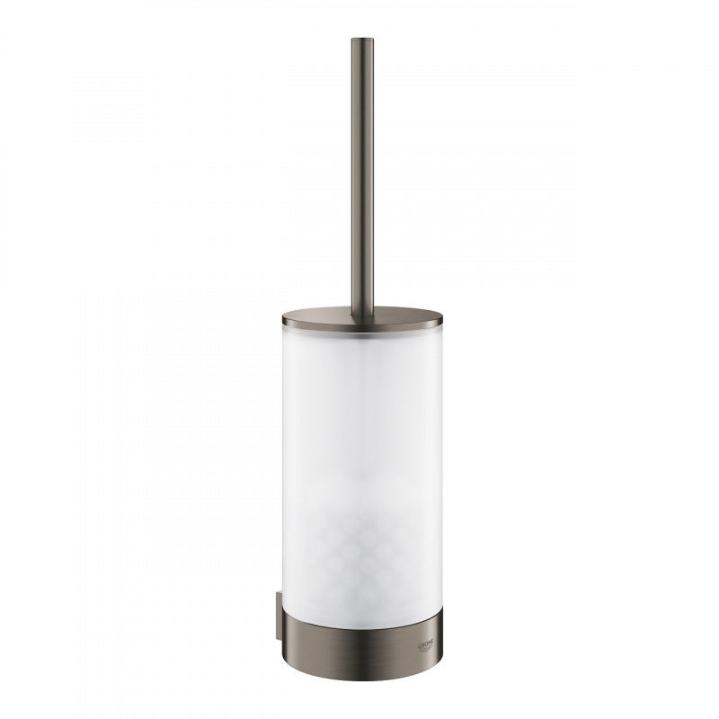 Set perie WC Grohe 41076AL0, Selection, pe perete, sticla / metal, mat, grafit