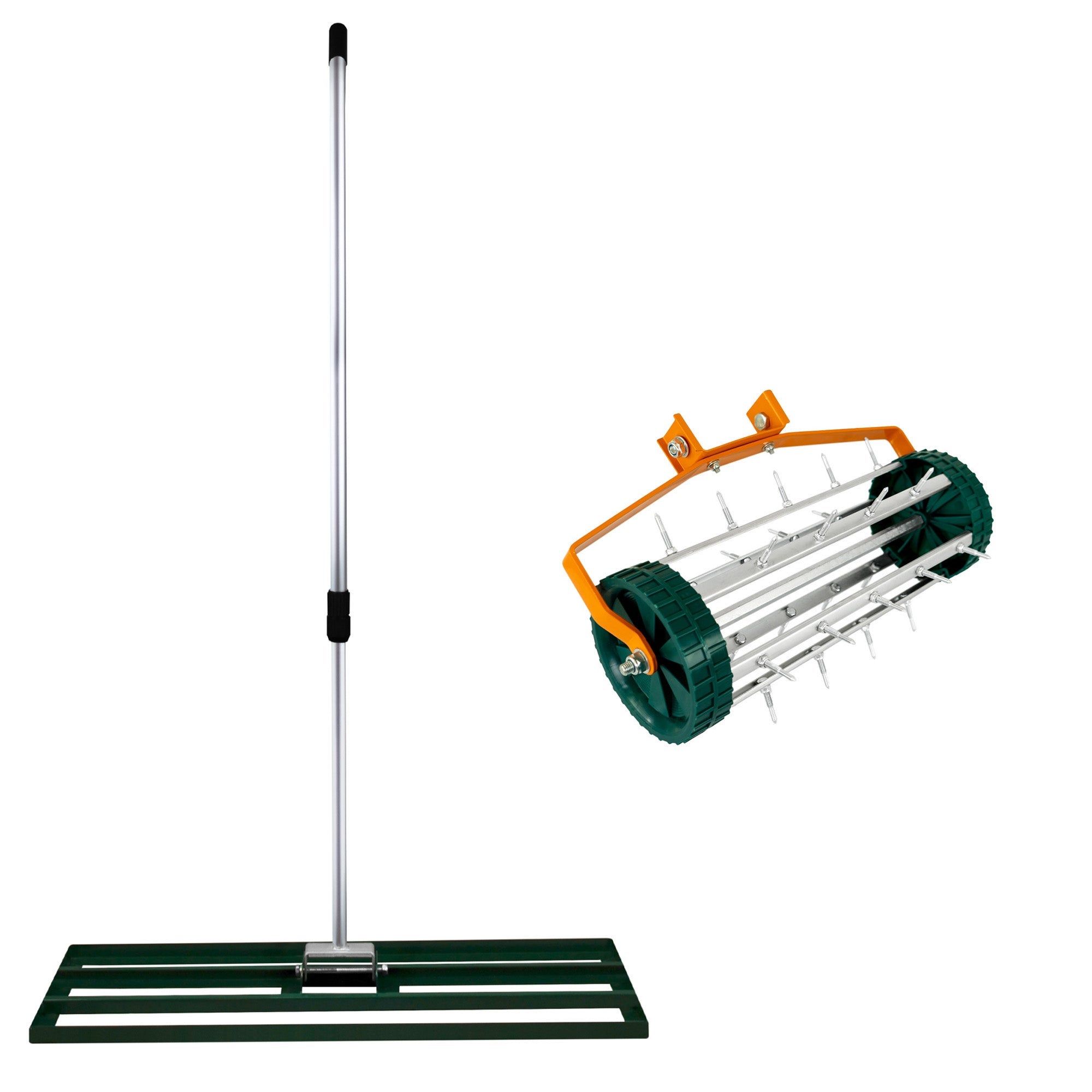 Arieggiatore Manuale Per Prato | Rullo Con Chiodi Senza Elettricità O Benzina - Larghezza 42 Cm, 27 Chiodi Da 3,5 Cm
