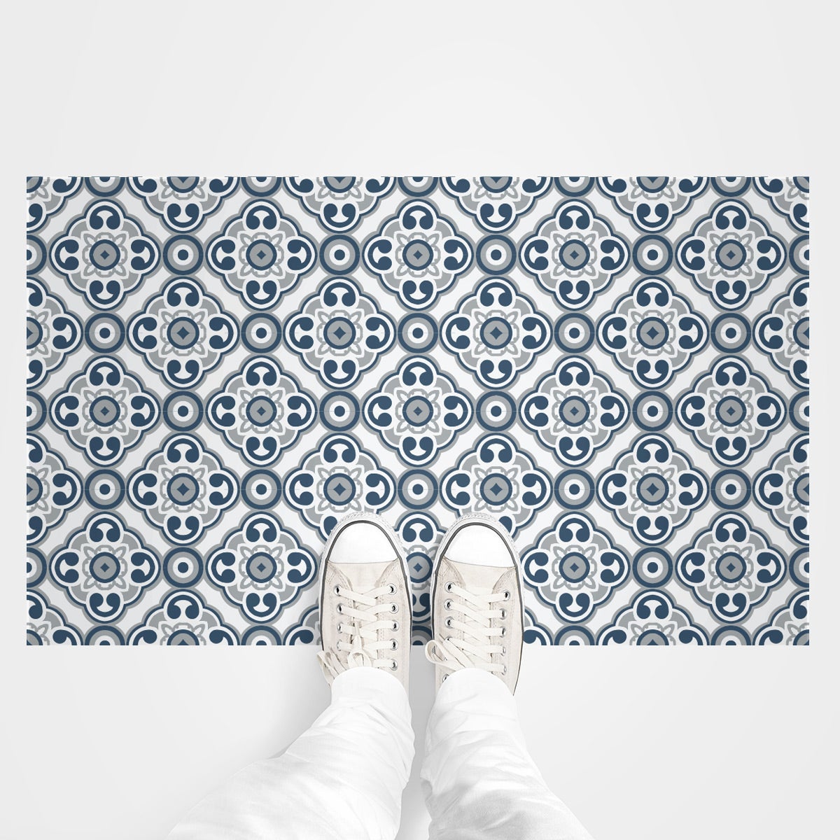 Stickers Sol Anti-dérapant avec Protection - CARRELAGES SOL LINO - 1 sticker de 60x100cm - 6