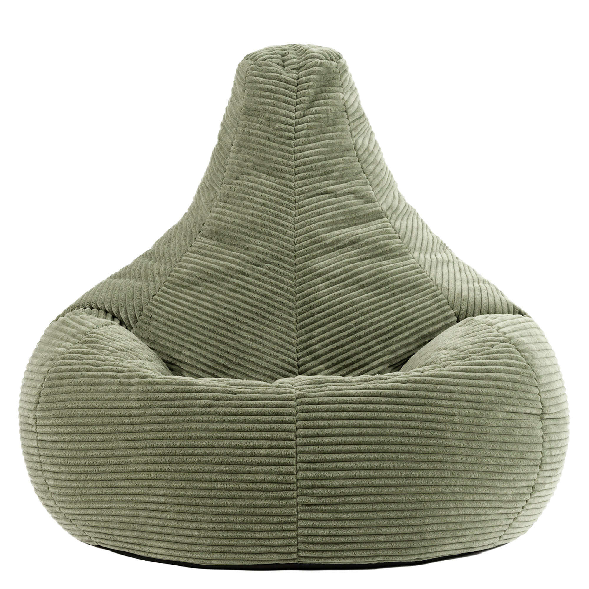 Pouf Icon à dossier haut velours côtelé vert sauge, salon, chambre, 84x90cm, Made in Allemagne, Oeko-Tex® - 5