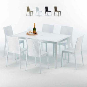 Tavolo Pieghevole Quadrato 85x85x74 Cm | Leggero, Robusto In Acciaio E ABS | Per Giardino, Campeggio, Picnic