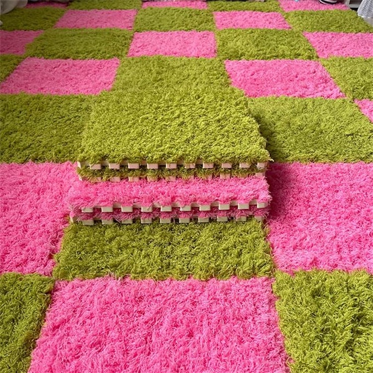 Lot de 12 dalles de sol emboîtables en mousse en peluche - 30 x 30 cm - Pour salon et chambre à coucher - Tapis de jeu doux - Carreaux de sol Lot de 12 dalles de sol emboîtables en mousse en peluche - 30 x 30 cm - Pour salon et chambre à coucher - Tapis de jeu doux - Carreaux de sol