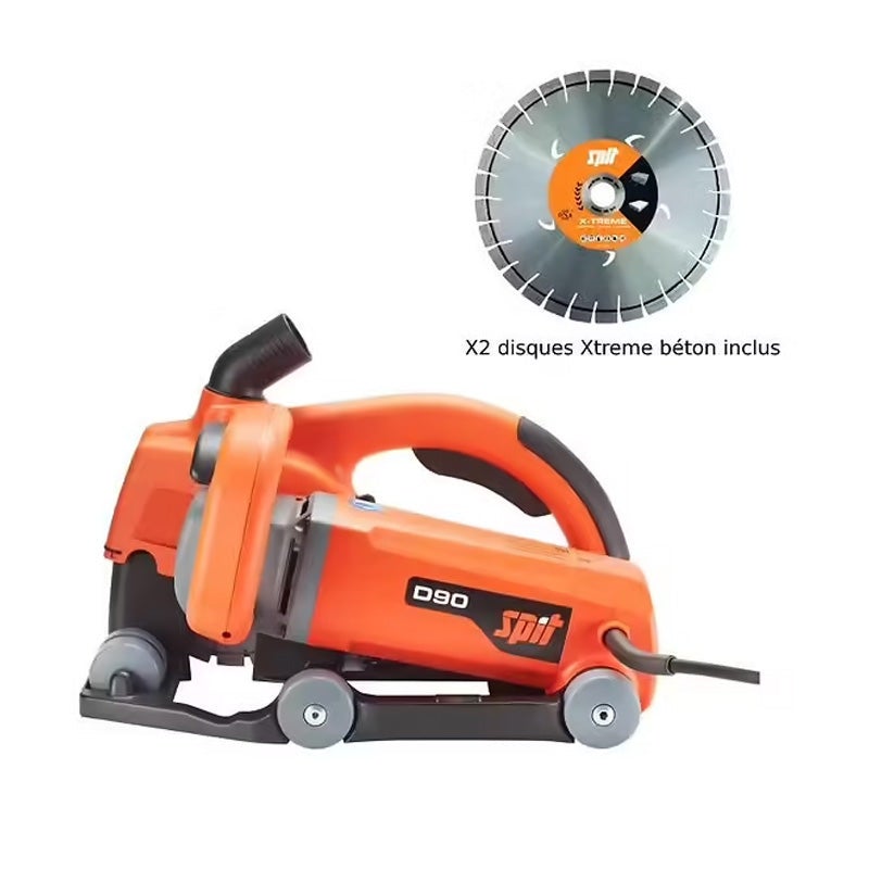 Rainureuse SPIT 811245 2500W D90 + 2 disques béton XTREM 150mm et ...