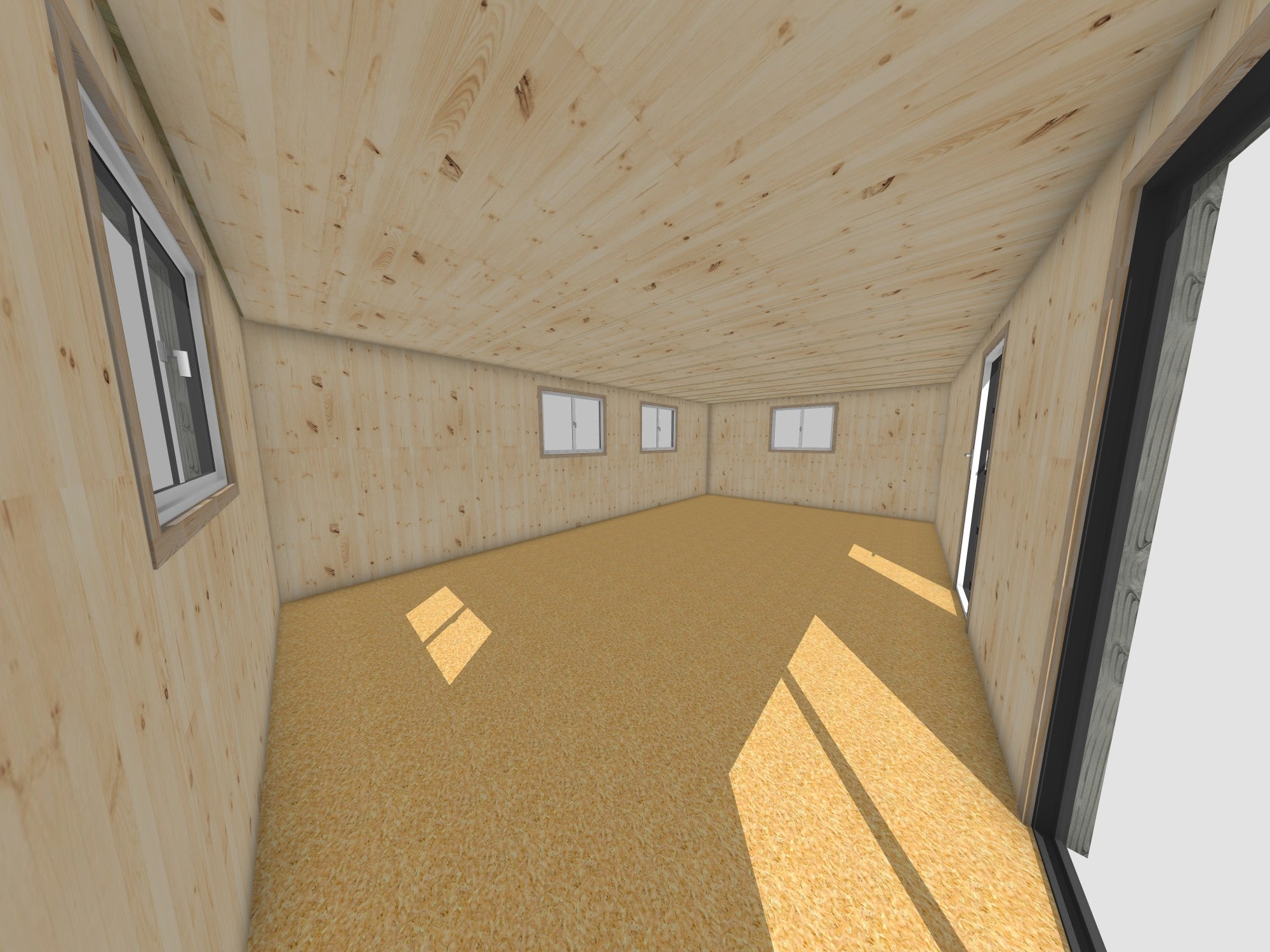 Studio jardin location saisonnière en bois 7,7 x 4,6 x 2,7 m avec plancher isolé - 5
