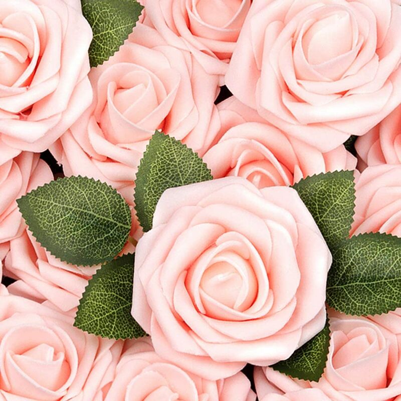 Rougir Lot De 25 Roses Artificielles En Mousse Ivoire Avec Tiges Pour Bouquets De Mariage Centres De Table De Fete Arrangements Decorations De Table De Fete 87318661