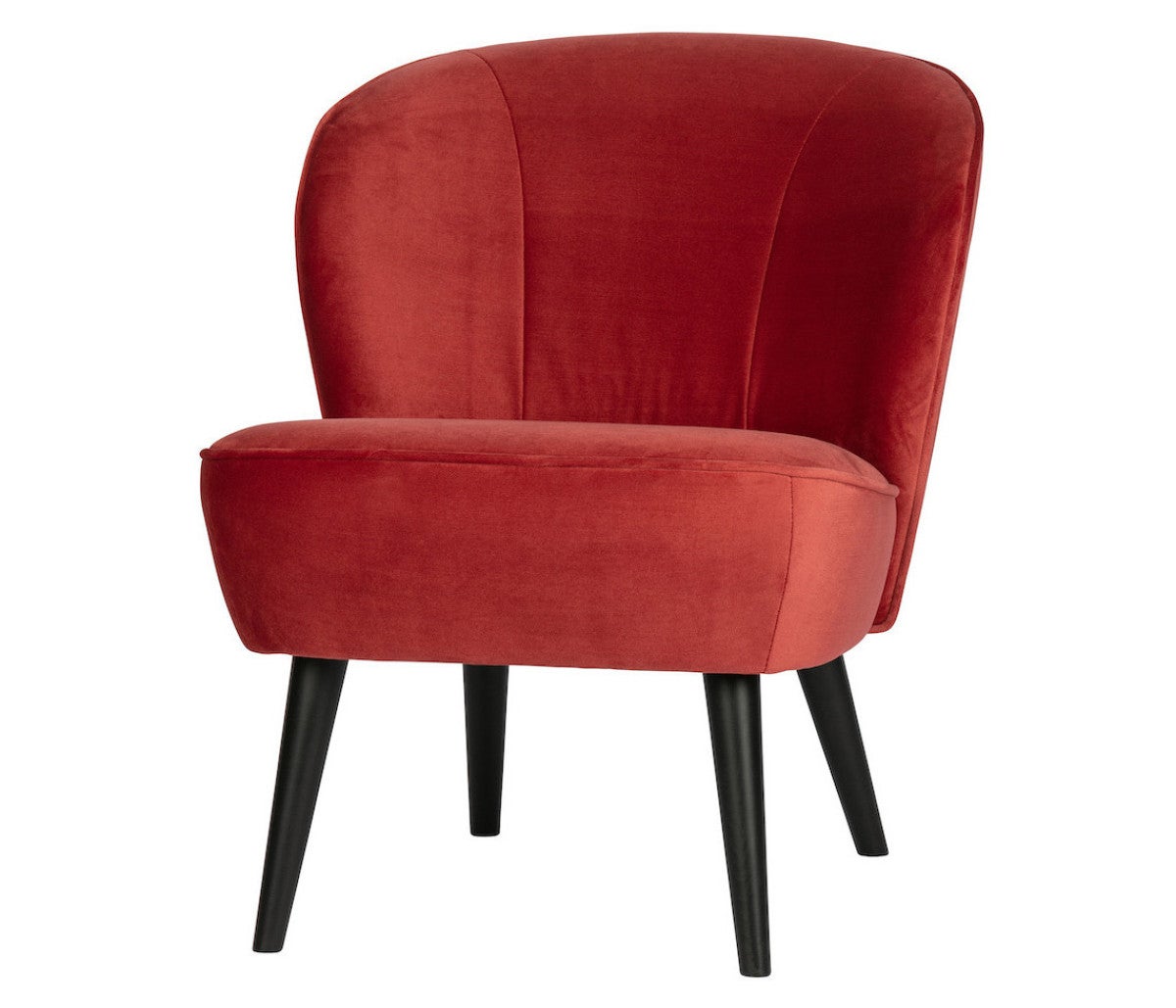 SARA - Fauteuil en velours framboise - 2