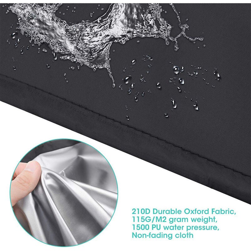 Chauffage Terrasse Gaz Housse,Résistant à l'eau Housse,pour Protection Chauffe tTerrasse Gaz,Noir,241x86x47 cm (Noir) - 5