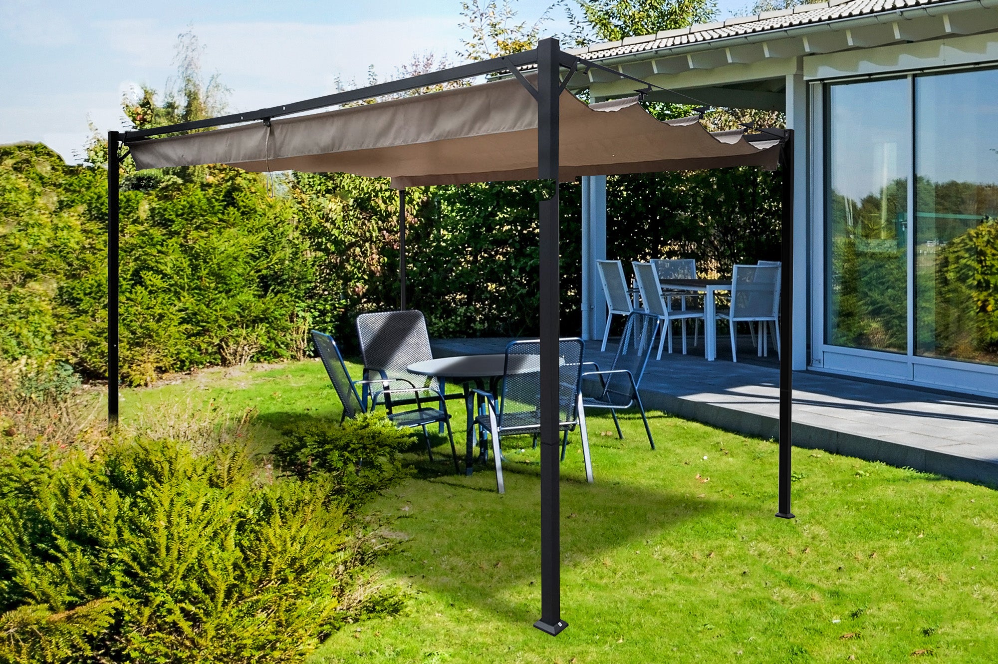 Pergola/Gazebo autoportante NOOSA 4m x 3m Beige Leroy Merlin