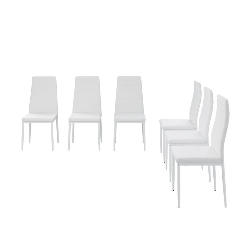Vicco Krzesło do jadalni Grand, Biały, 42.5 x 48 cm Zestaw 6 sztuk