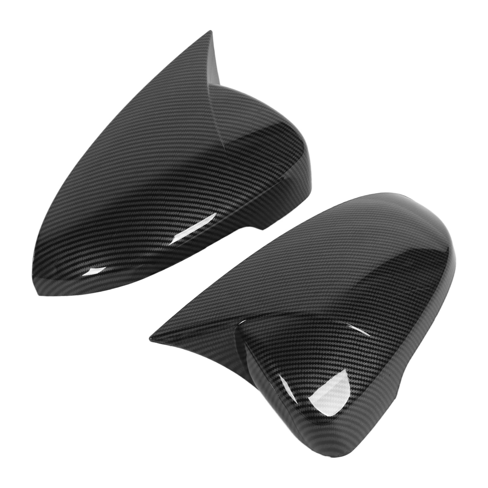 QKLsudua Coques De Rétroviseurs Fibre De Carbone 1 Paire - Compatibles Audi TT MK2 8J R8 2007-2014 - Noir Brillant