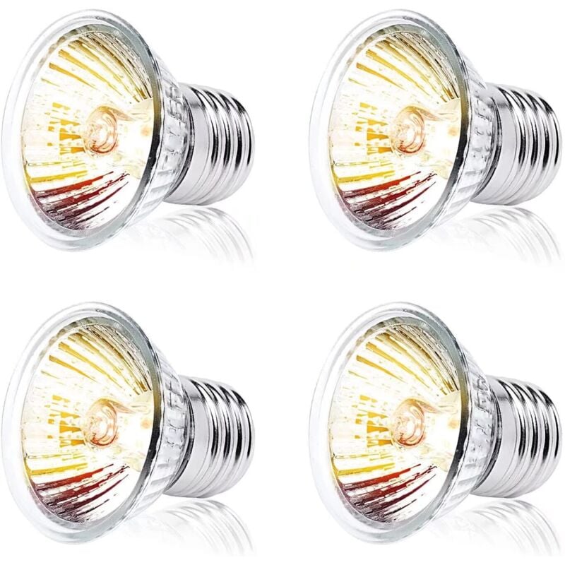 4 sztuki żarówek LED E27 50W dla żółwi i zwierząt domowych, 220V UVA + UVB, żarówka E27 dla gadów i akwariów