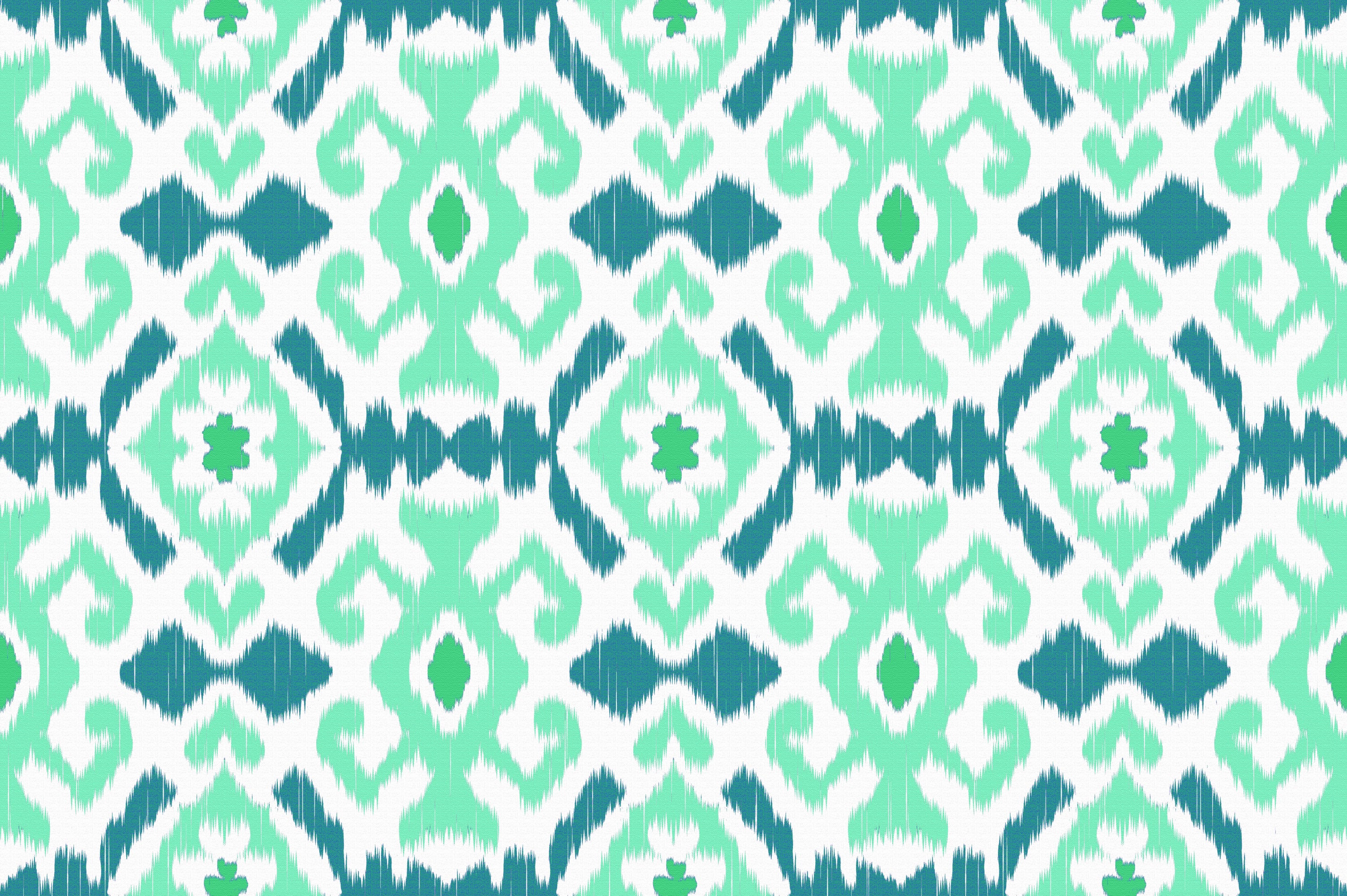 Tapis PVC Intérieur/Extérieur Ikat Bleu turquoise 133x200 cm - Vinyle imprimé antidérapant, lavable et résistant pour terrasse et maison - 2