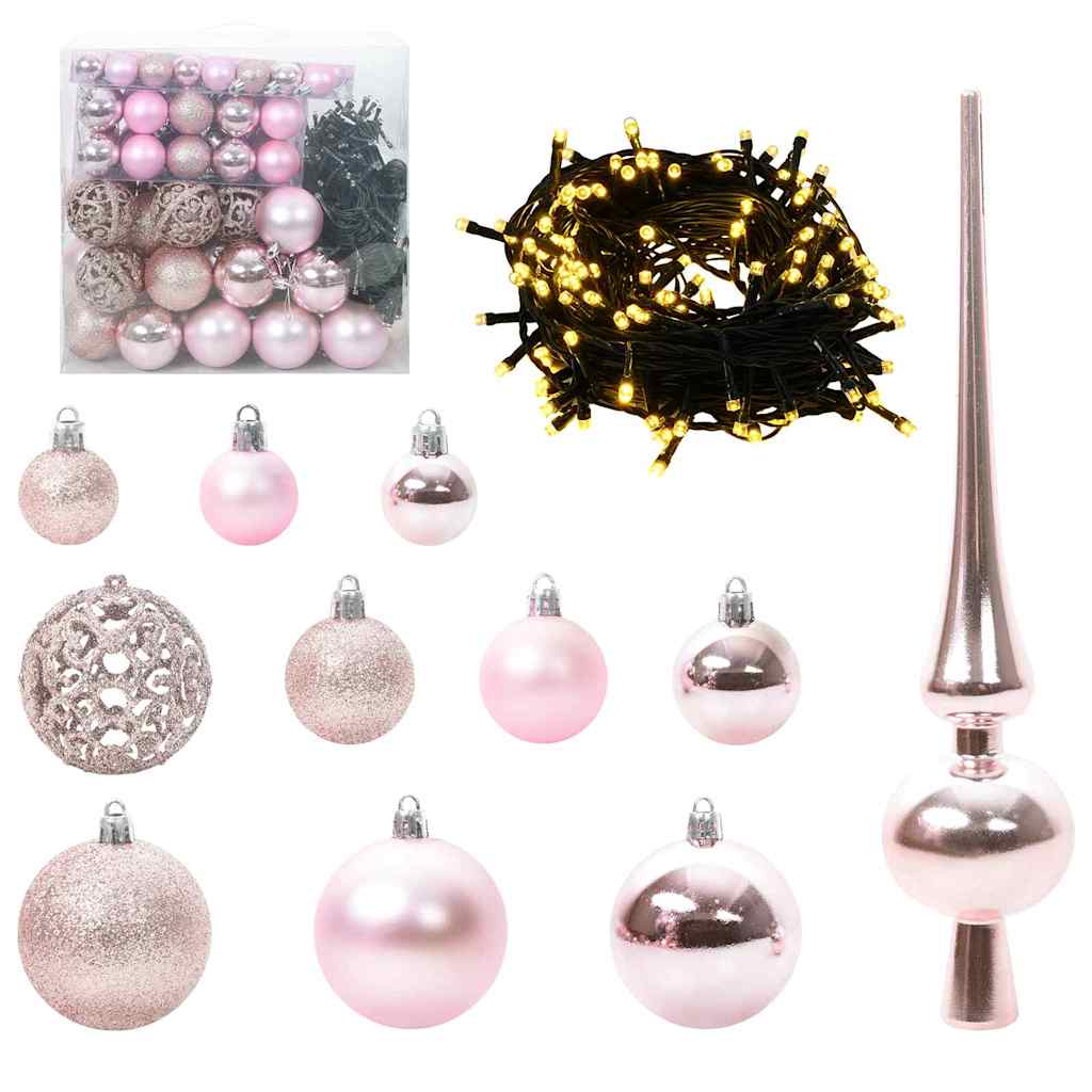 Sapin de Noël | Arbre de Noël avec 300 LED avec support Vert 180 cm PVC - 6
