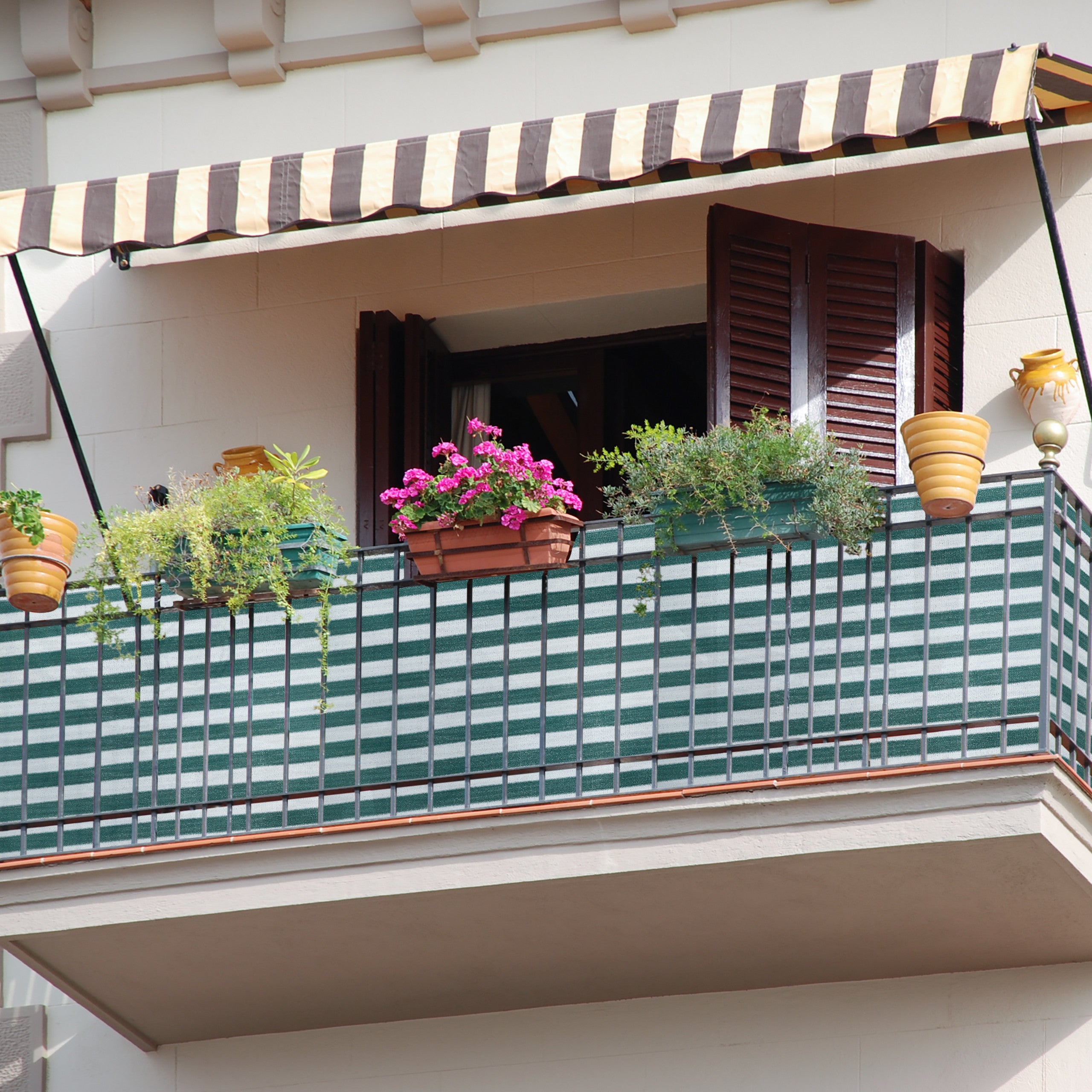 Rete Ombreggiante Frangivista Frangisole Ad Alta Schermatura 90% Con Asole Per Giardini Parcheggi Balconi 5 Metri H 150 Cm Bianco Bud 88894247