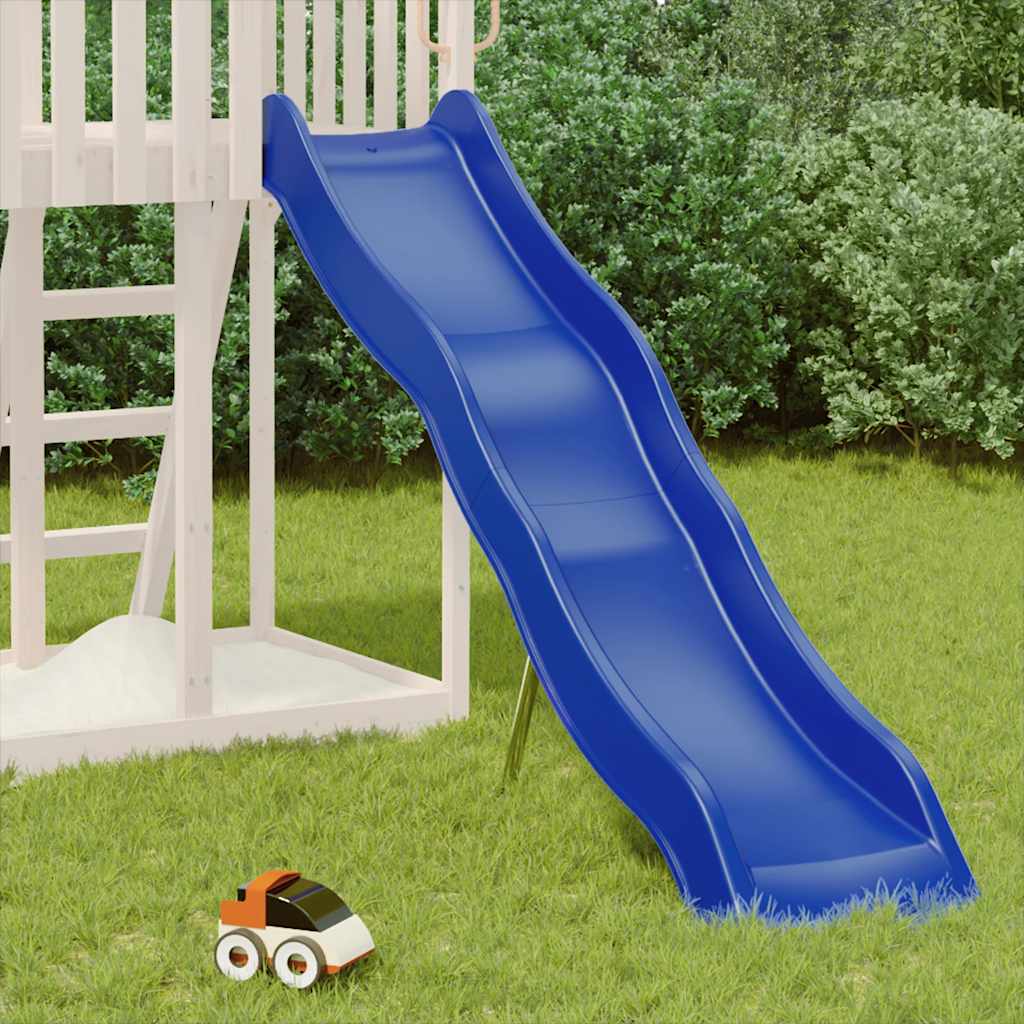 Escorrega de brincar 210x40 cm polipropileno azul vidaXL - 2