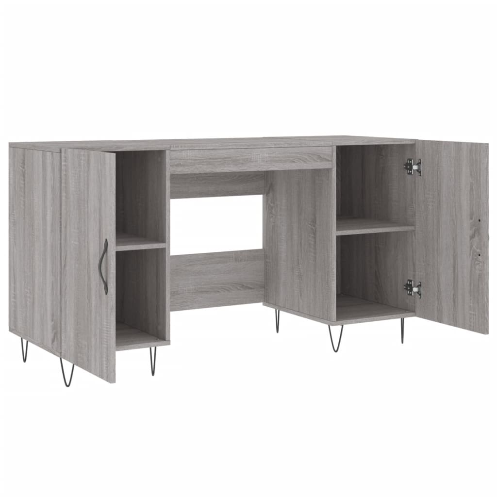 Bureau，Table de travail，Table d'étude sonoma gris 140x50x75 cm bois d'ingénierie CWV55657 - 5