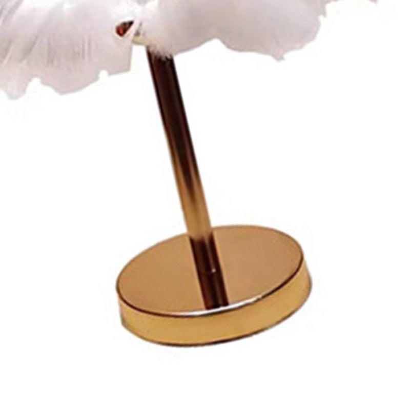 Lampe de table moderne en plumes, lampe de chevet classique pour chambre à coucher, salon, lumière chaude - 4