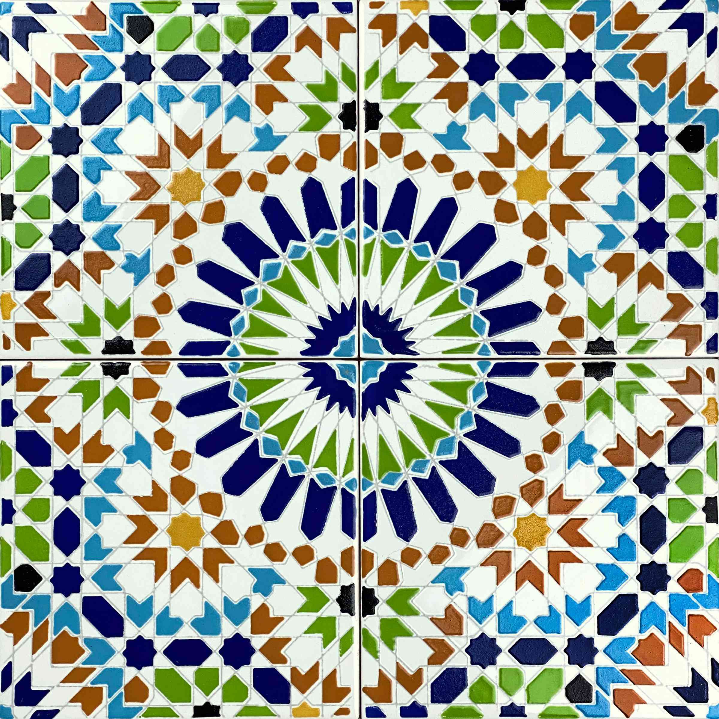 Tovaglia Rettangolare Con Motivo Piastrelle Marocchine - 142x213 Cm, In Poliestere, Lavabile In Lavatrice, Per Tavolo Pranzo E Picnic