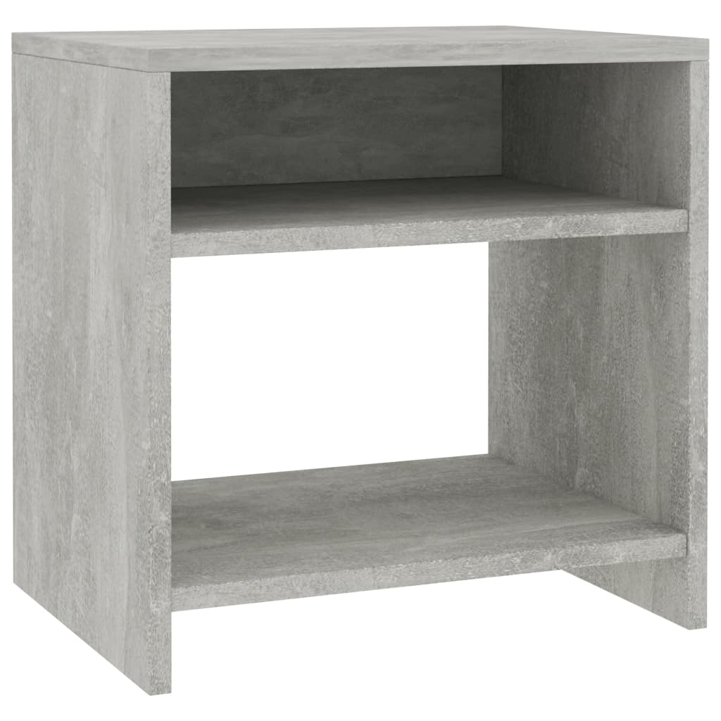 Maison Exclusive - Mesita de noche madera contrachapada gris hormigón 40x30x40 cm - 2