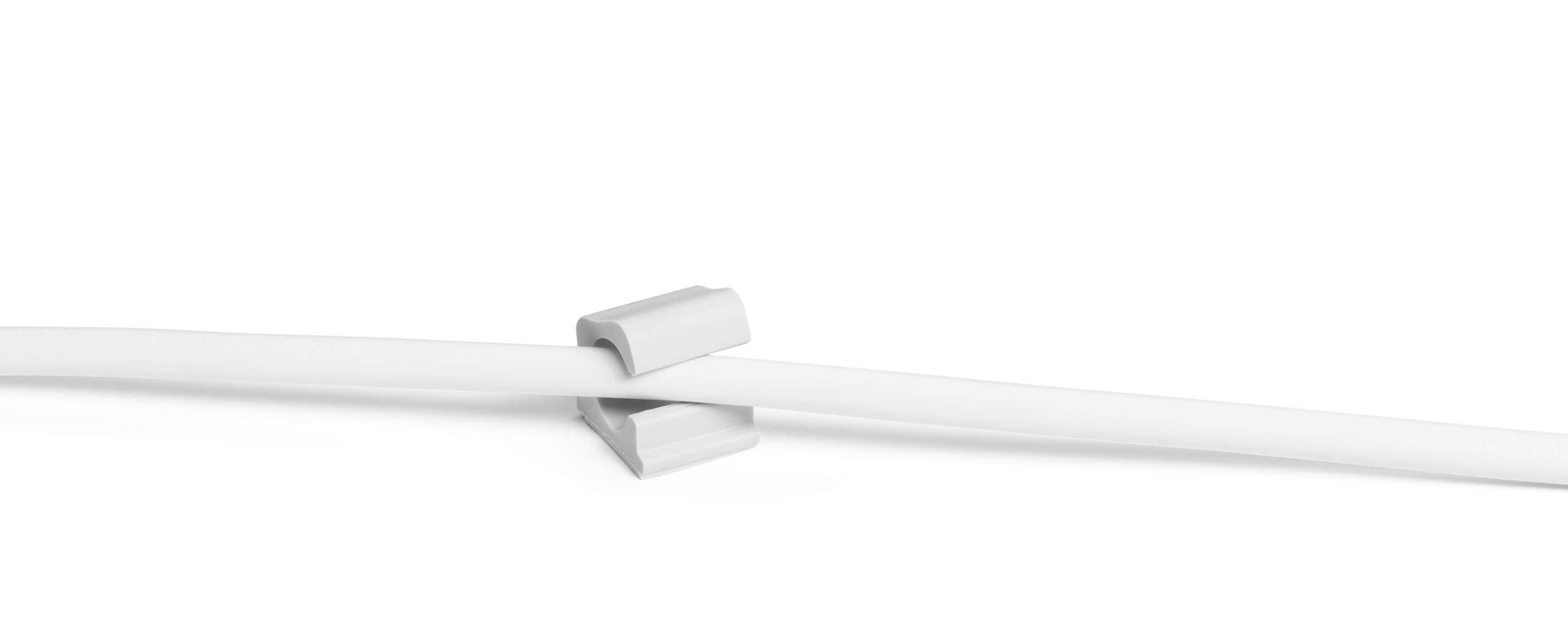 Clip Fermacavo Rotonda Marrone 10x8mm - Confezione Da 50 Pezzi Per Organizzare Cavi